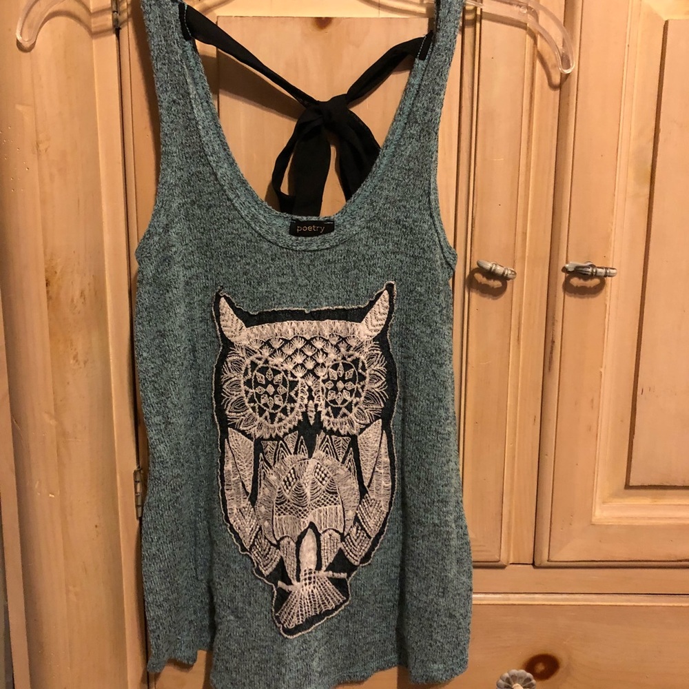Tank top with flared open back